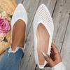 Women Flats Shoes Pointed Toe Ladies Shoes Solid Color Knitted Slip On Loafers Women Casual Breathable Ballet Women Flat Shoes