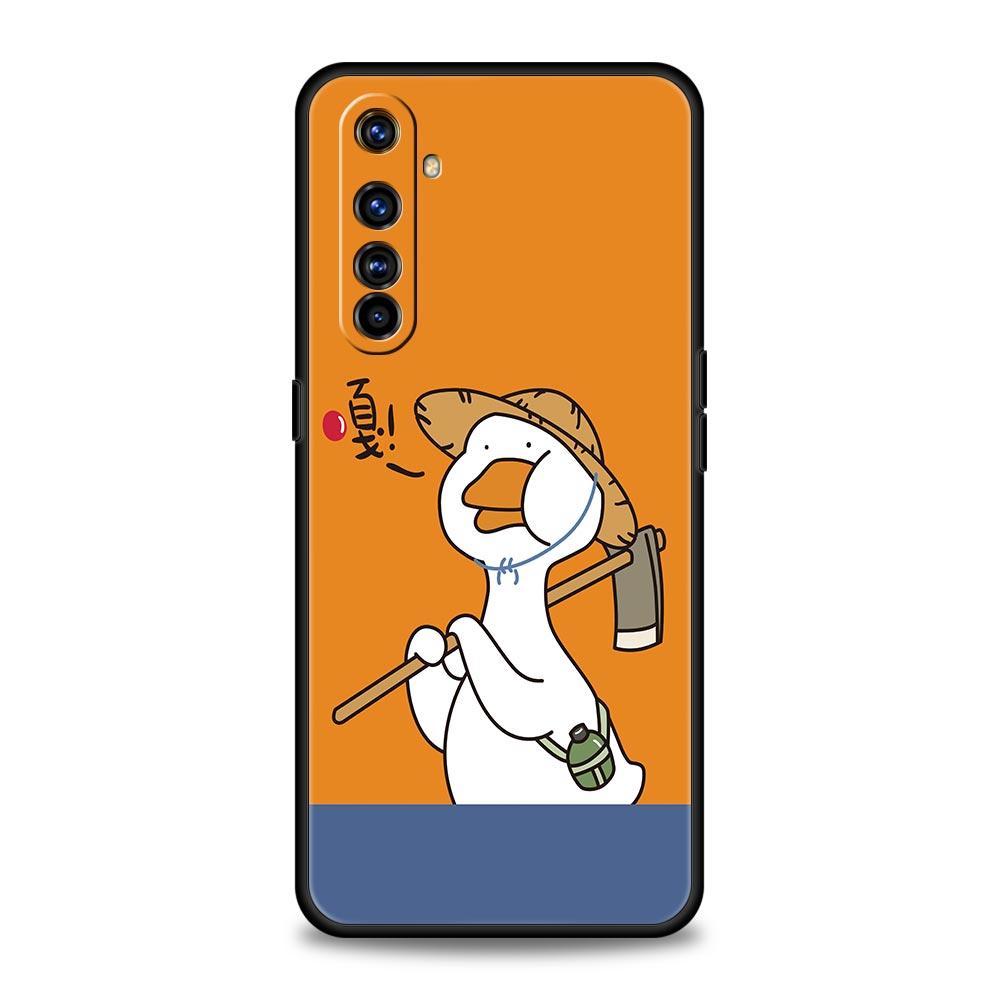 Funny Cartoon Duck Goose Case For Realme 16 15T 14 13 12 11 10 4G 9 8 5G Pro Plus C21 C25 C35 GT5 GT3 GT2 Neo 2 3 3T 5 Cover