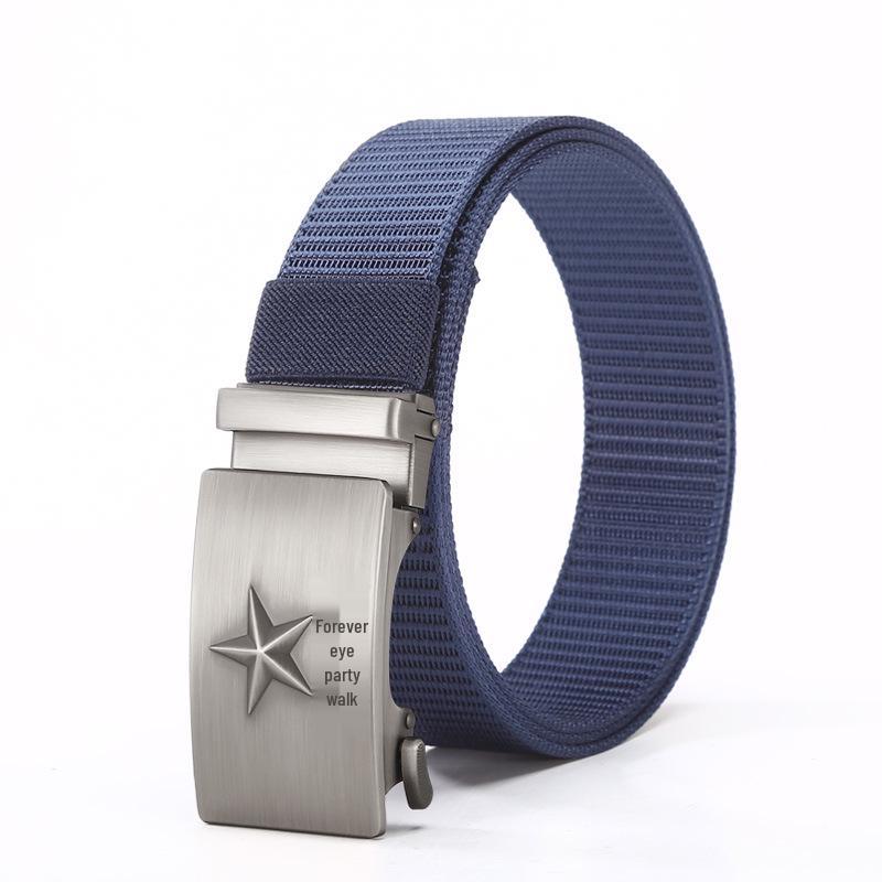 Men's Military Style Woven Nylon Belt for Outdoor and Casual Wear