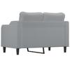 Vidaxl 2-Seater Sofa, Light Gray, 120 Cm, Upholstered In Fabric