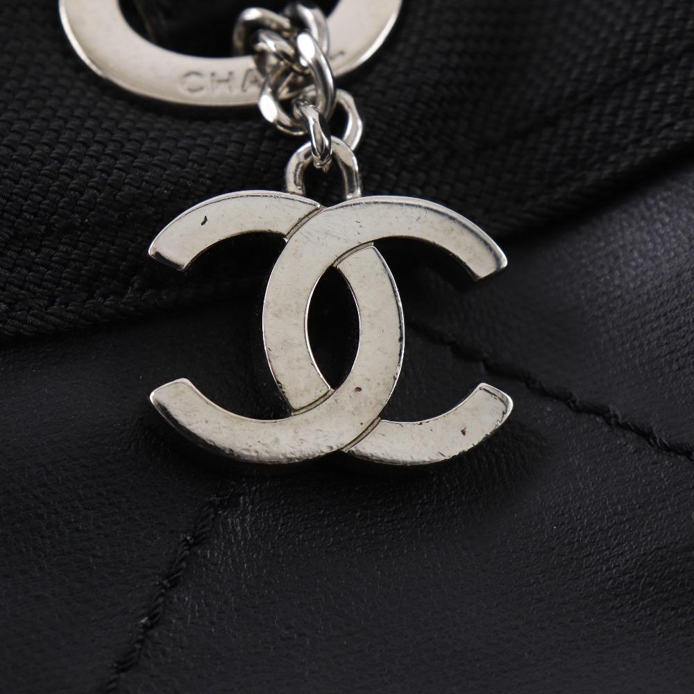 CHANEL Paris Biarritz Tote MM Handbag A34209 black PVC Women Used