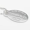 TIFFANY&Co. Return to TIFFANY & Co. oval tag Necklace Silver925 26.1g Women Used