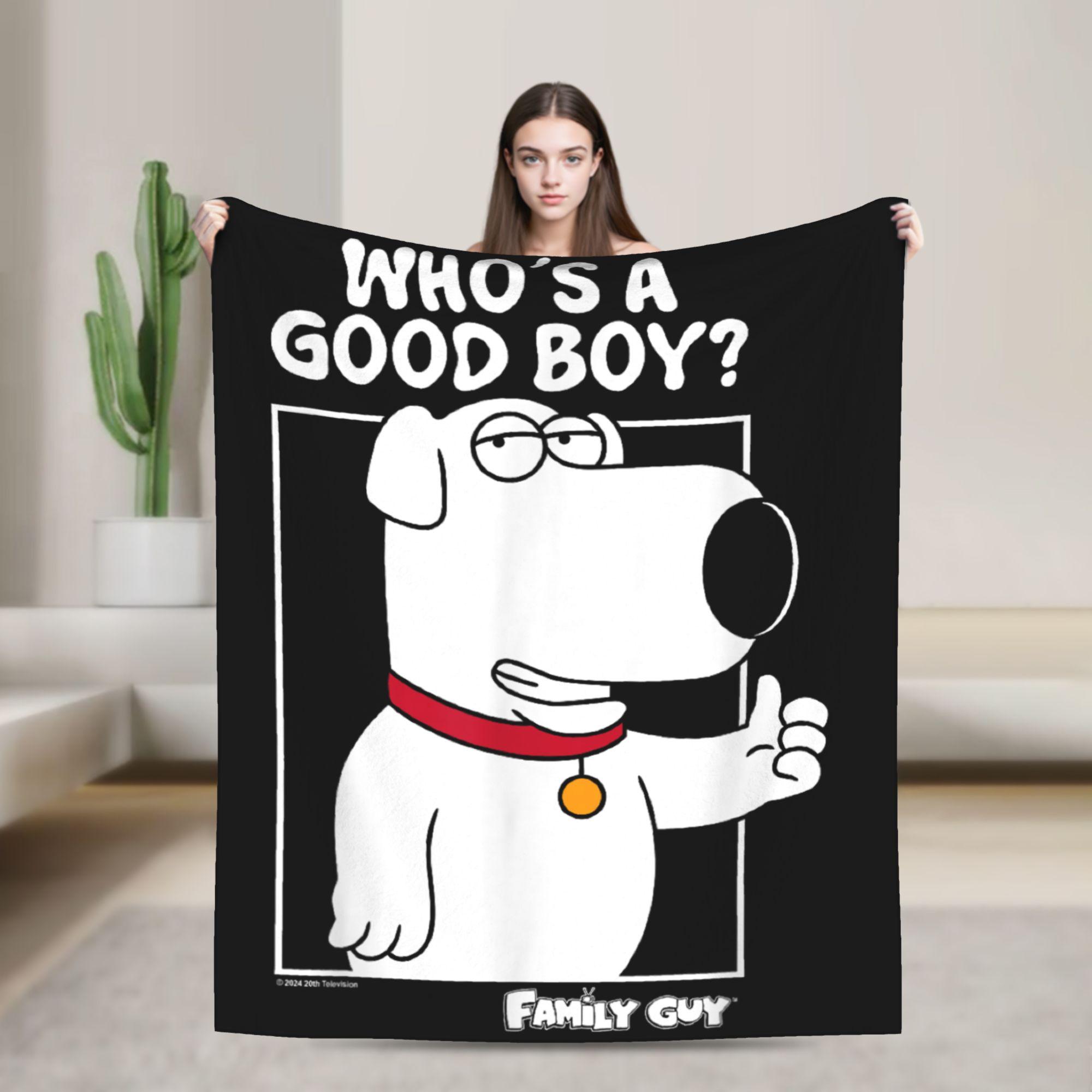 

Families Cartoon Peter Griffin Guys Flannel Throw Blanket Funny TV for Bed Knitted Blanket Car Super Soft Multifunction 50x60in