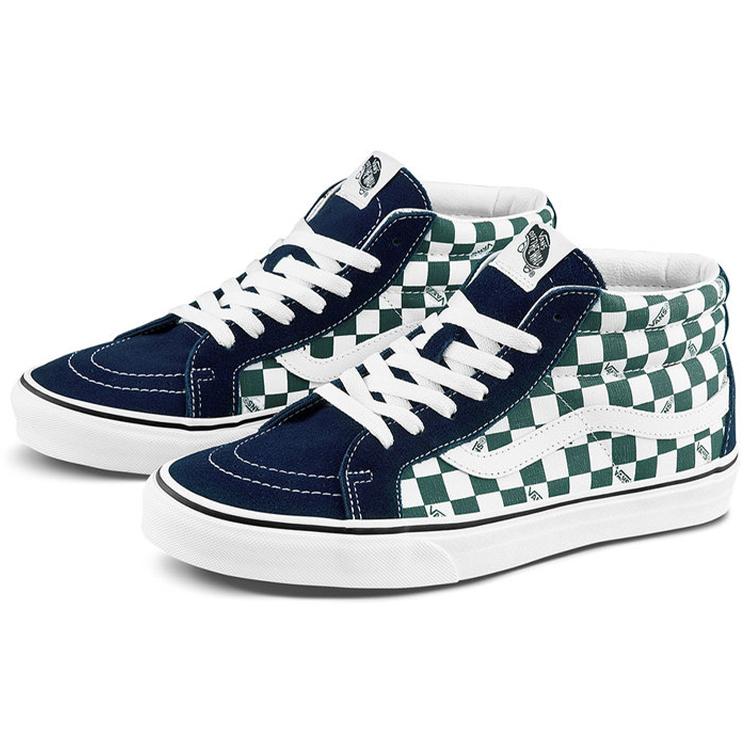 Vans Sk8 mid Checkerboard Green/White