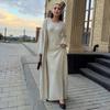 2025 Cross-border European and American Autumn New Temperament Crew Neck Cardigan Jacket Long Sleeve Waist Hip Skirt Women's Clothing