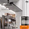 Stainless Steel 3-Tier Spice Rack with Knife Holder