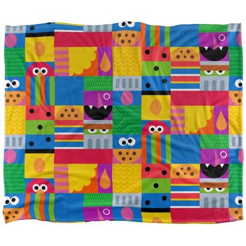 Sesame Street Silky Squares Supersoft Blanket