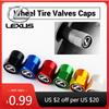 Autocollants Intérieurs 4PCS Bouchons de Valve de Pneu de Roue de Voiture Cache-Tige Accessoires Auto Pour CT200h ES250 ES300h NX300h RX350 IS2