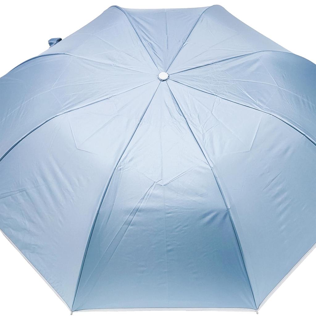Rose Sangyo RIC 55cm Folding Jump Umbrella with Sun and Rain UV 61553512 Piping, Protection, Protection, Windproof, Blue,