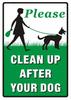 Veuillez Faire Attention À La Plaque Métallique Panneau Pas de Crotte de Chien Panneau Extérieur Veuillez Nettoyer Panneau d'Avertissement Crotte de Chien 8x12 Pouces