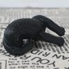 xiaobudian 3D Printed Cat Ornament, Realistic Plush Texture Figurines, Black White Cute Healing Sculpture, for Desk Car Bookshelf Decor