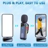 ABNR Professional Wireless Lavalier Microphone System With Smart Noise Reduction LED Power Display For Live Streaming Vlog