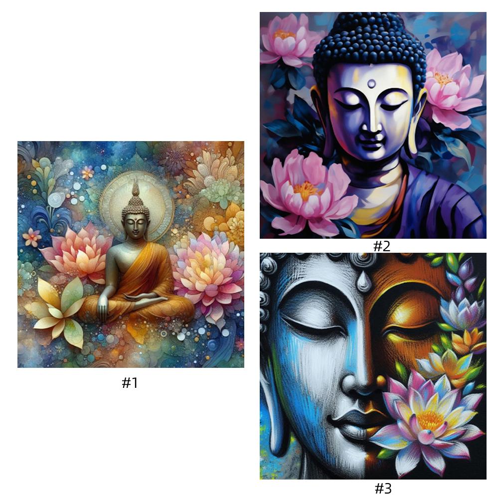Buddha 5D DIY Full Drill Round Diamond Painting Kit for Home Wall Decor