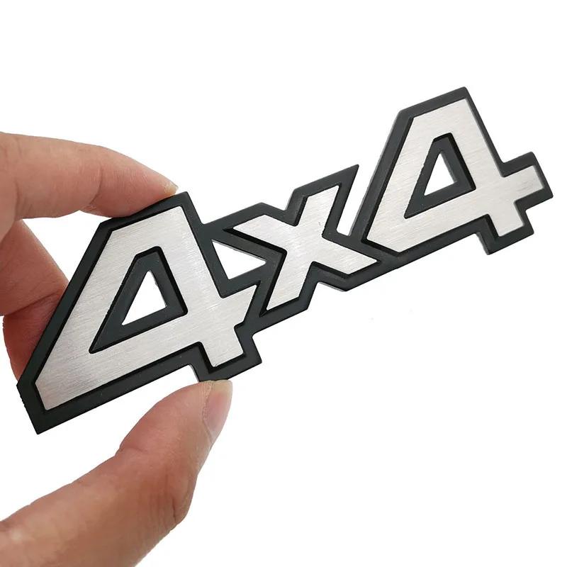 1Pc Aluminum Sticker On Chrome 4WD 4X4 Fender Car Decal Emblem Trim Badge Logo 3D Metal Sticker For Truck Auto Styling