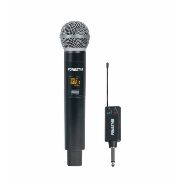 Microphone - FONESTAR - IK-166 - Sans fil UHF - Jack 6,35 mm - Noir