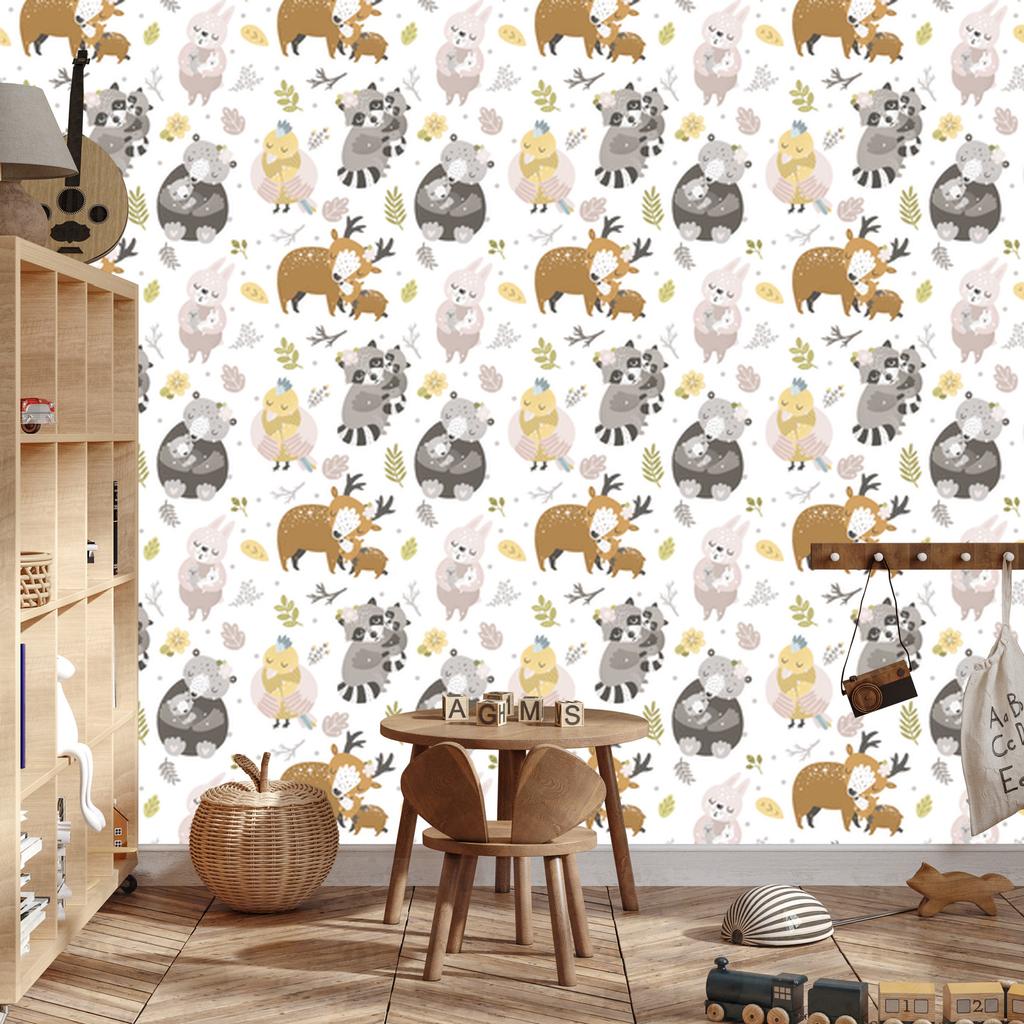 Forest Animals Wallpaper for Living Room and Bedroom 50x1000