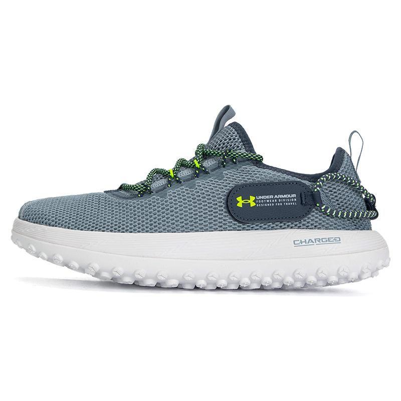 Under Armour Men s Fat Tire Venture Harbor Blue Lime Surge Running Shoes 3027562-400 45