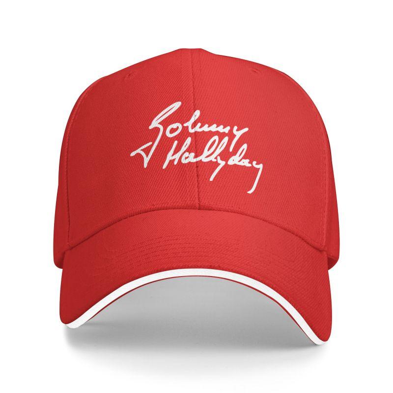 Custom French Rock Legend Johnny Hallyday Baseball Cap for Unisex Women Breathable Dad Hat Streetwear Baseball Cap