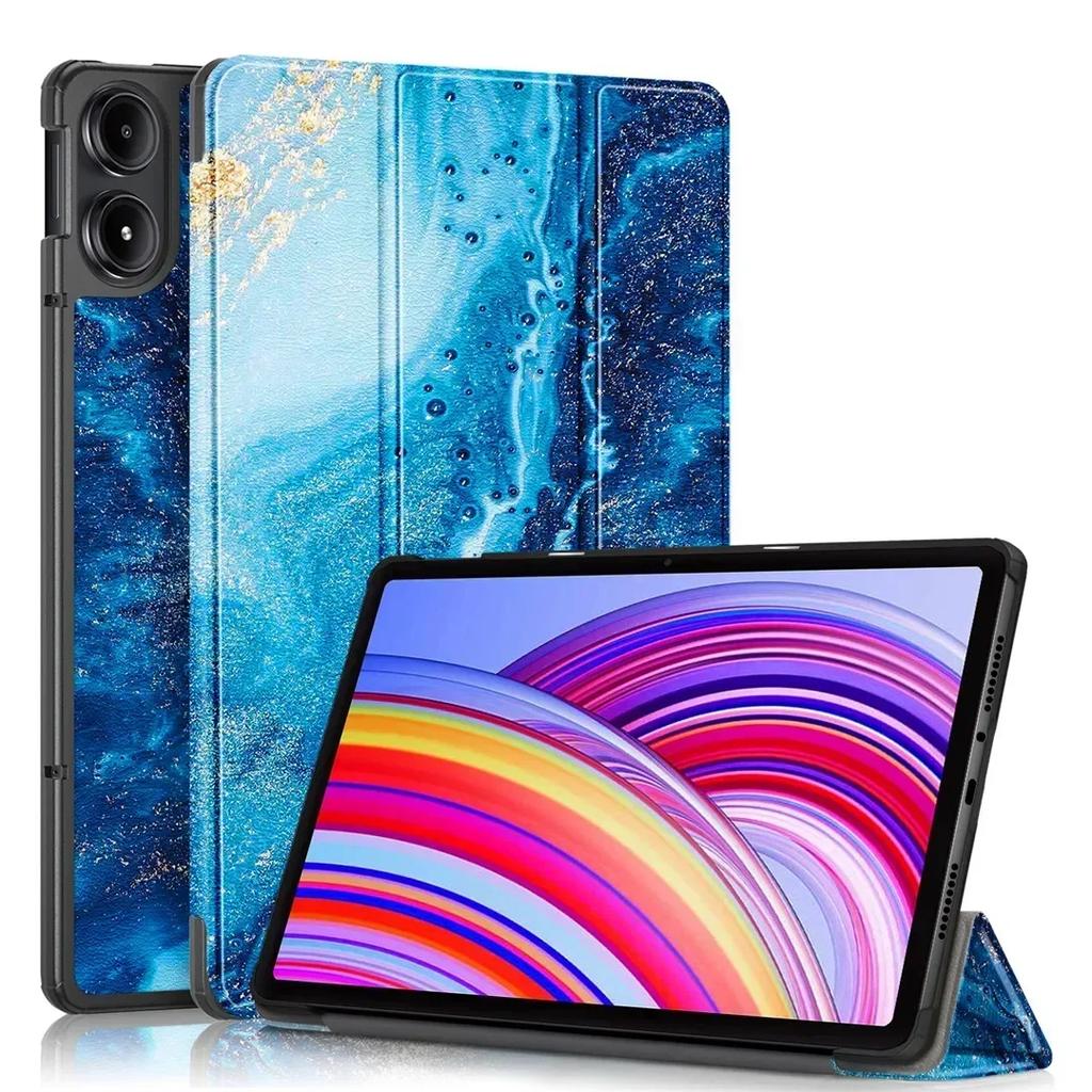 Tablet Case For Redmi Pad Pro 12.1 Inch Tri-Folding Stand Smart Leather Cover For Redmi Pad Pro 12.1" Funde Tablets