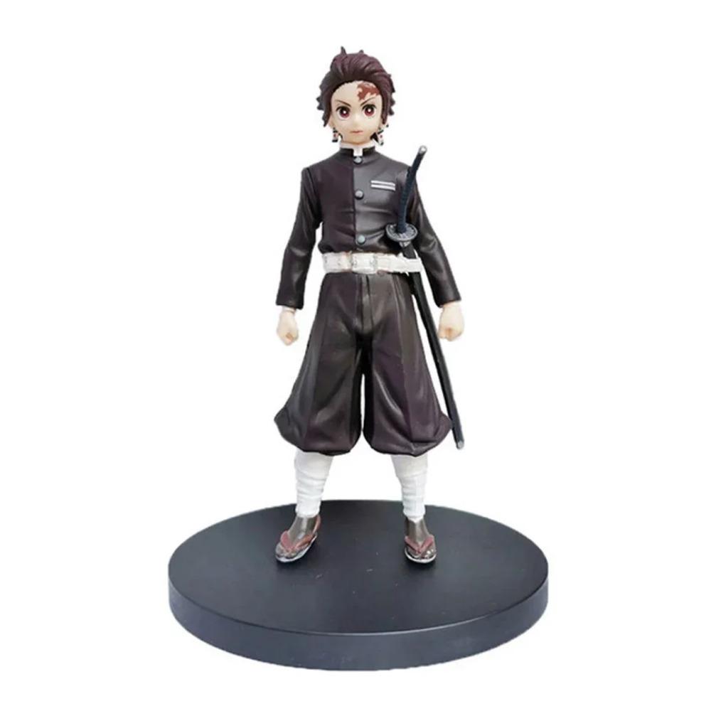 Anime Demon Slayer Figure Kamado Tanjirou Nezuko Action Figures PVC Model Toys Zenitsu Figurine Inosuke Kimetsu No Yaiba Figura