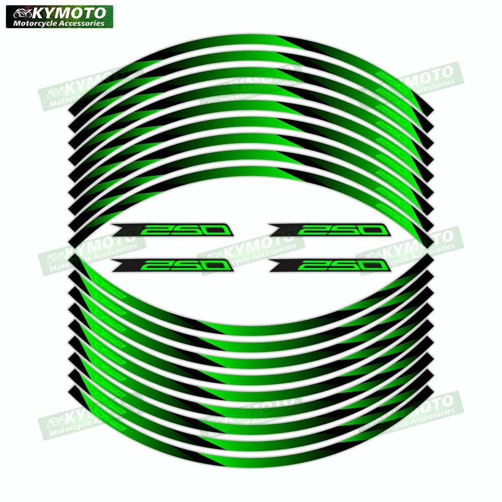 For Z250 Z 250 motorcycle accessories 17 inch front and rear wheel hub decals fairing modified reflective sticker decoration