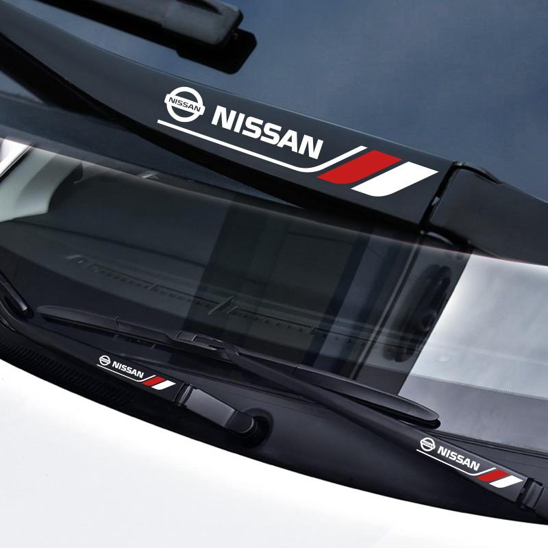 ARP5  2PCS Creative Car Sticker Windshield 3D Window Wiper Car Decal Sticker For Nissan Juke Sentra Navara Leaf Almera X-trail