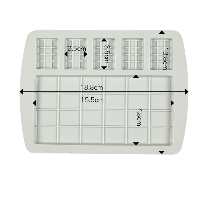 Silicone Waffle Chocolate Mold Full Page Biscuit Mould Cake Decorating Ice Tray DIY Baking Tool