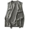 2026 Spring/Autumn Women's Round Neck Button Knit Vest Waistcoat Sweater - Chic Casual Fashion Top
