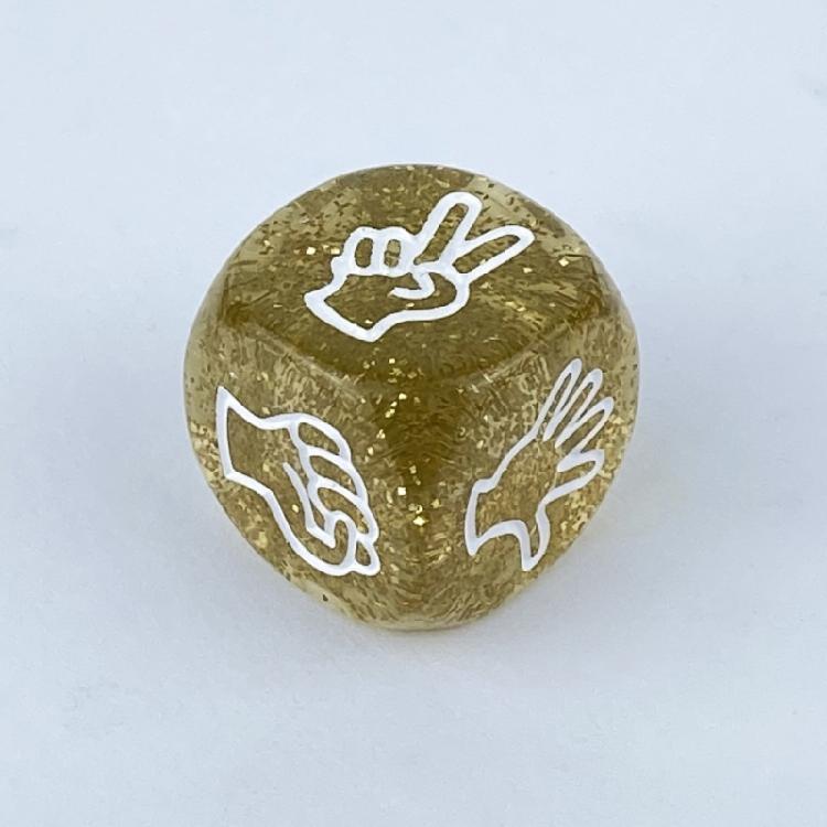 10Pcs Rock Paper Scissor Game Dices 6 Sided 20mm Dices for Family Entertainment