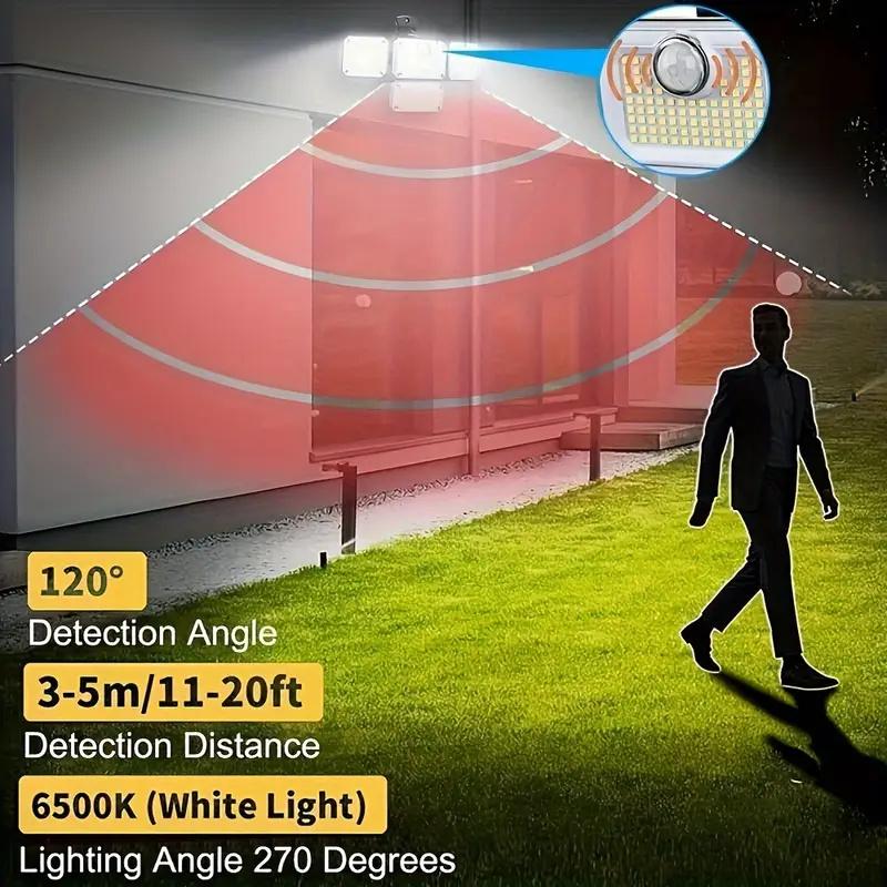 333LED Solar Powered Outdoor Light Motion Sensor with Remote Security Street Lamp Adjustable Waterproof Garage Garden Patio