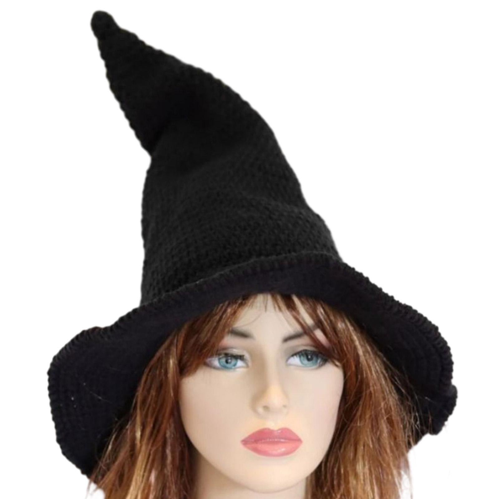 

Adult Cosplay Witch Hat with Crochet Design for Adult Hair Accessories Performances Carnivals Party Supplies 1