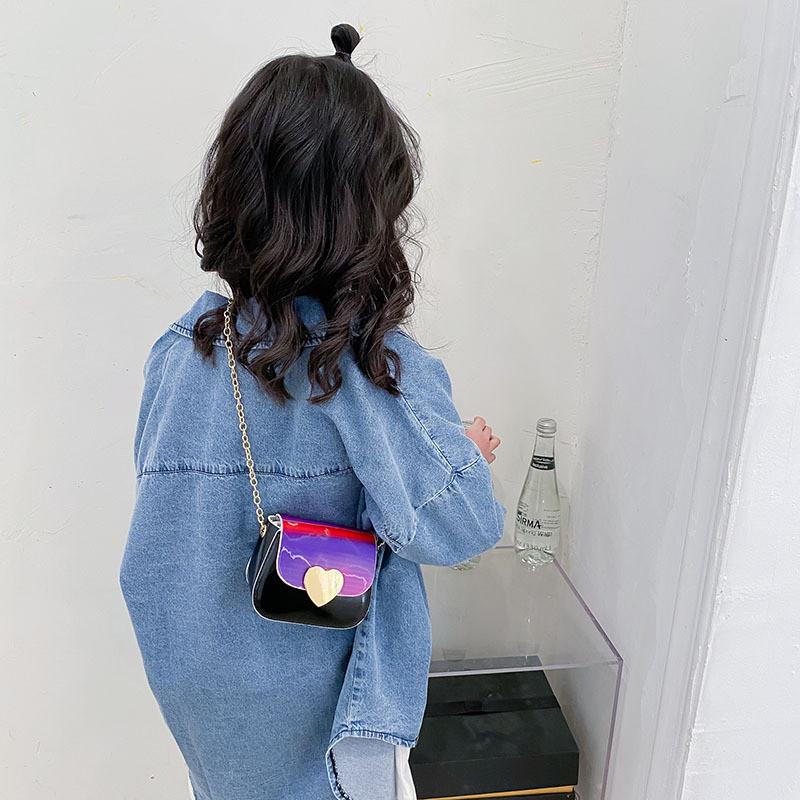 Stylish Mini Chain Bag For Kids In Black Pink White Purple Green Colors Perfect For Girls