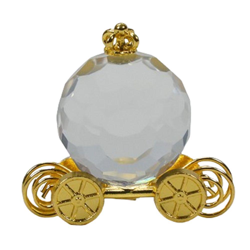 Clear Crystal Crafts Crystal Pumpkin Car Exquisite Baby Birthday Gift  Office Home Decoration