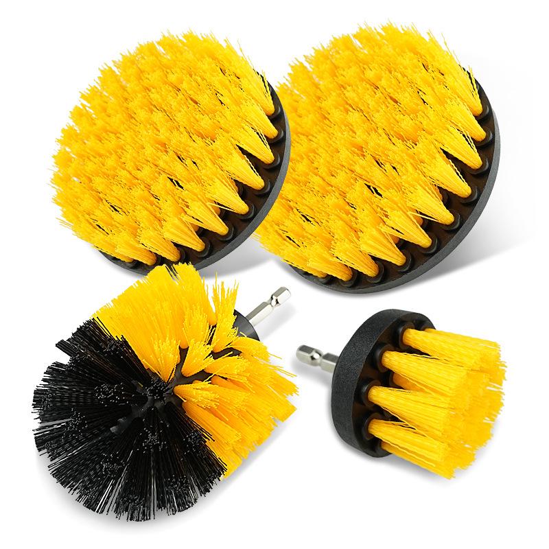 4-Piece Cross-Border Electric Drill Cleaning Brush Set for Car Wheels and More