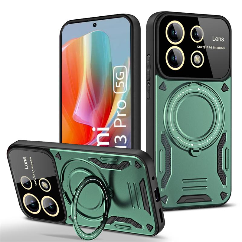 

Для Xiaomi Poco M6 Pro 4G Чехол Противоударный Бронированный Чехол для Телефона для Poko Little M 6 6M PocoM6 M6Pro Магнитный Держатель-Кольцо Задняя Крышка For Poco M6 Pro 4G