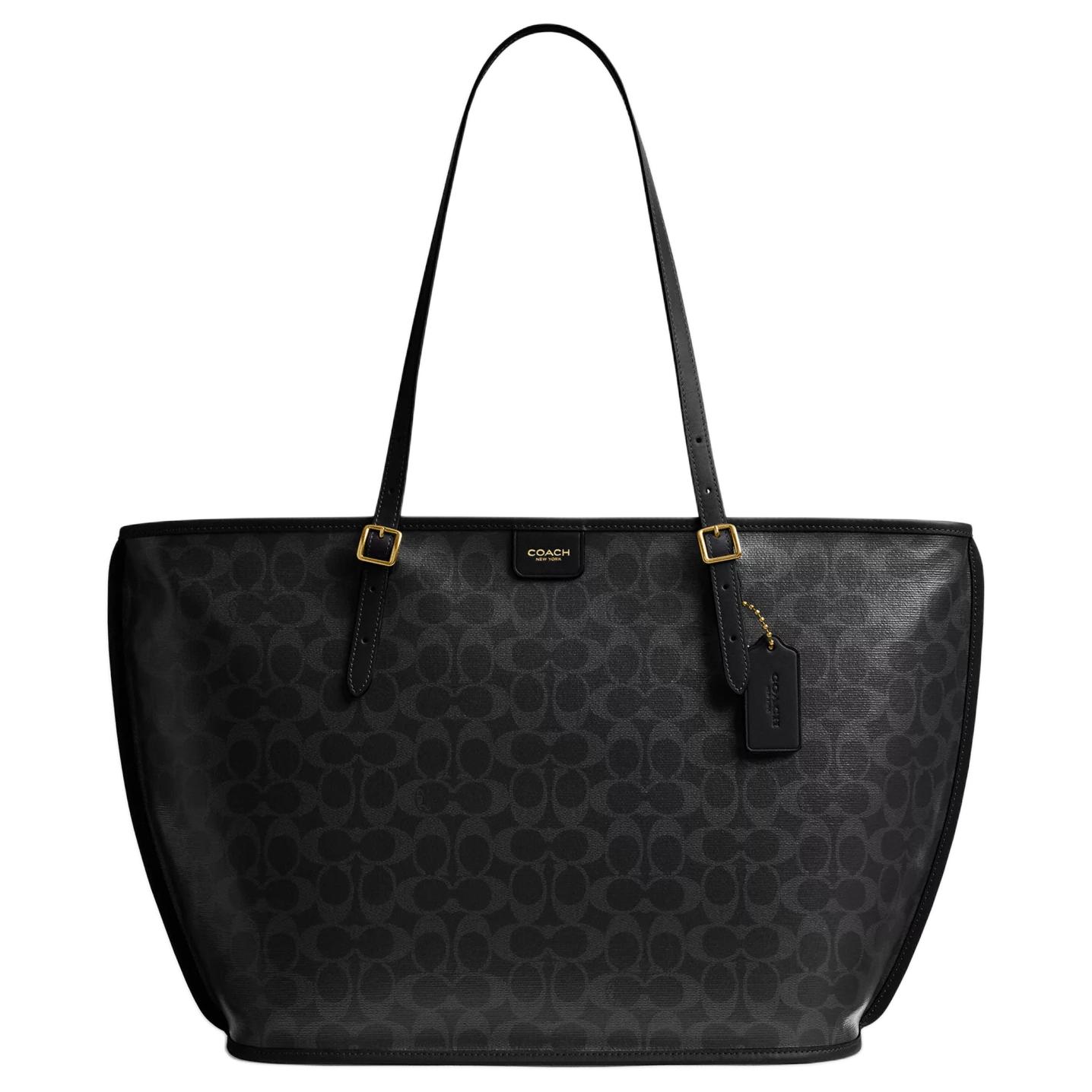 

Coach Taxi 36 Classic Logo Tote Bag Women tote bags Black CCC40-B4TQR Basic Set (Bag+Dust Bag)