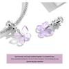 Everjoy S925 Sterling Silver Glass Butterfly Pendant & Insect Charm Bracelet