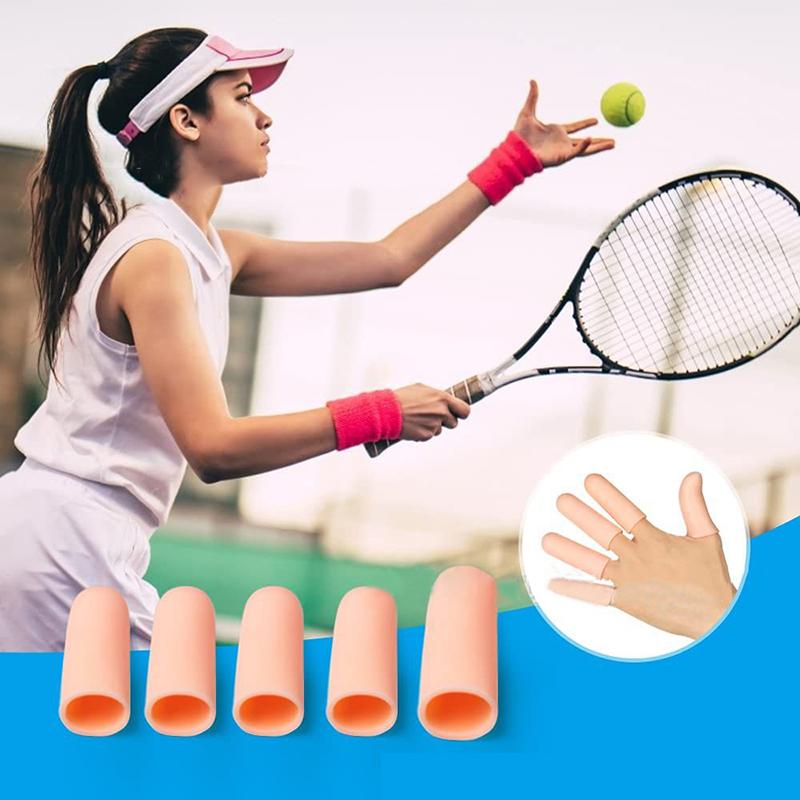 10Pcs Cooking Kitchen Tools Silicone Gel Tube Finger Protector Anti-Cut Heat Resistant Finger Sleeves