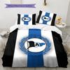 DSC Arminia Bielefeld Pattern Bedding Quilt Set  Home Decoration  Gift (1 * duvet cover + 2 * pillowcase  without core).xwn