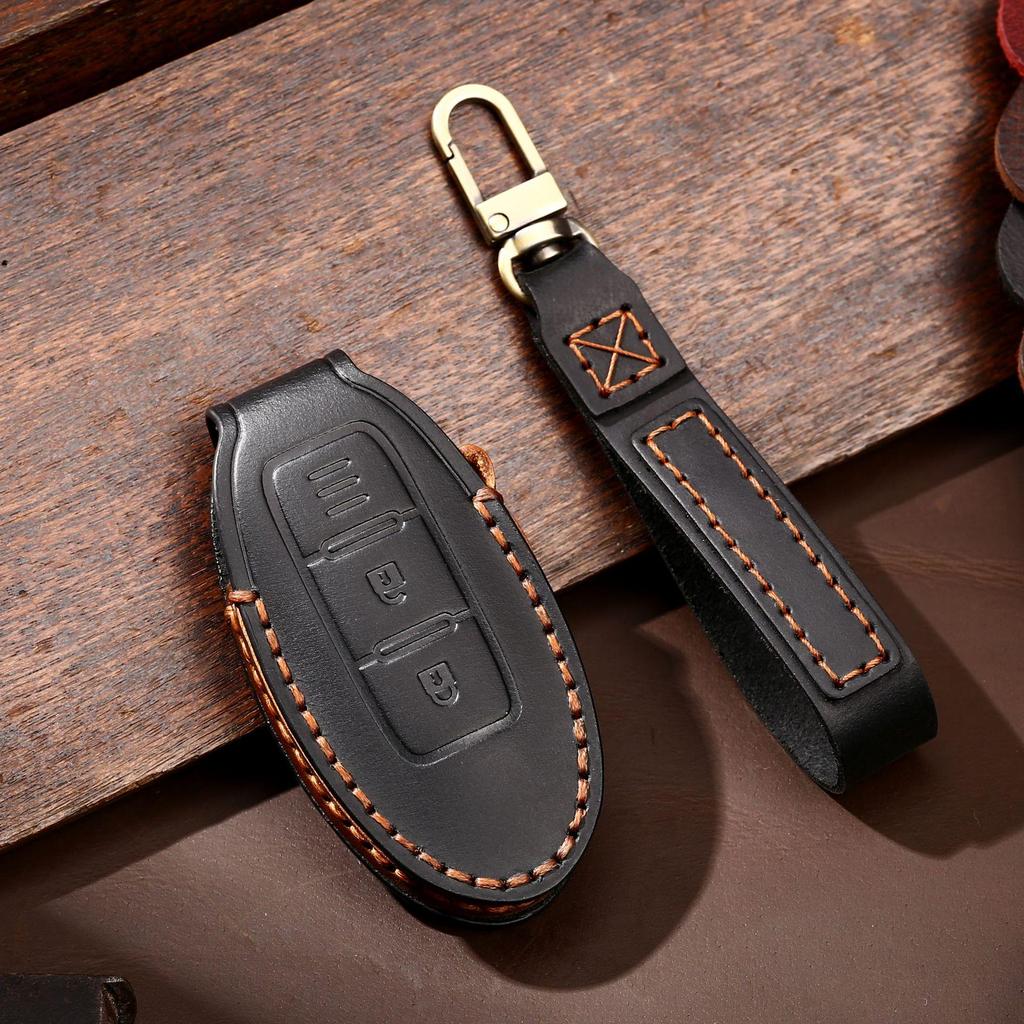 Handmade Leather Key Bag for 2020 Nissan Sylphy, Teana, Qijun, Tiida