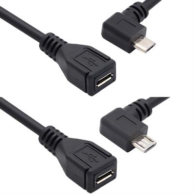 Chenyang CY Micro USB Male To Micro USB Female Extension 90 Degree Full Pin 2.0 2.0 Cable, Angled, Connection, 0.5M