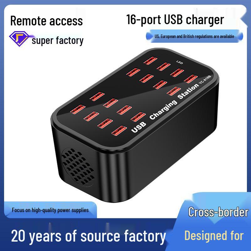 

Germany 2026 YF16 100W USB Multi-Port Desktop Charger: Fast Charging Station for Mobile Devices US Standard (Domestic Recommended) чёрный