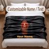 Kenworth Printed Flannel Blanket Custom Name Text Soft Warm Throw For Bedroom Holiday Gift