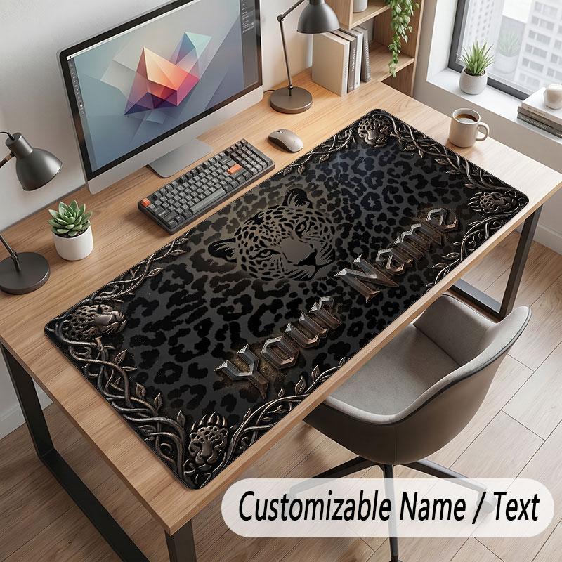 Decorative Artwork Theme Customized Mouse Pad Personalized Print Name Text Desk Mat For Home Office Table Decor