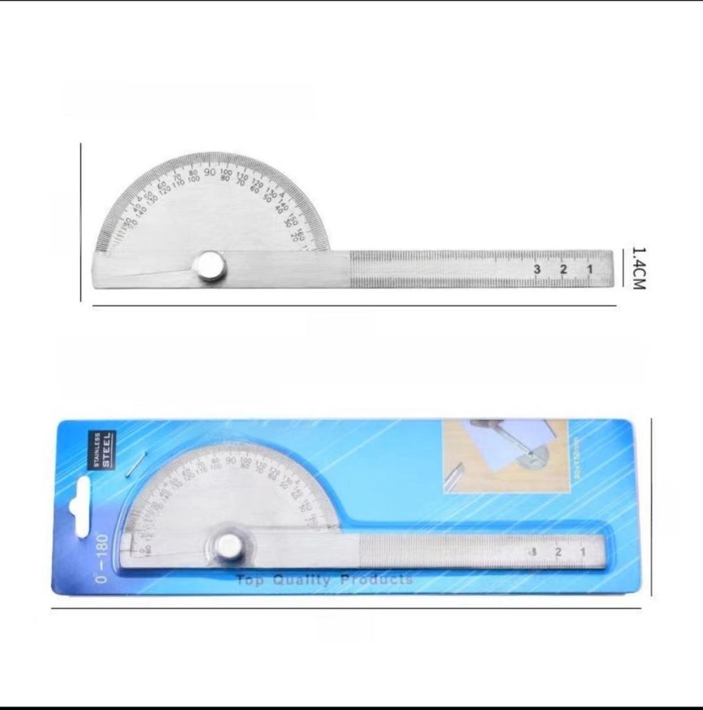 "Nerezové 150mm 0-180° Půlkruhové úhloměrné pravítko"