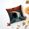 Tv GGood Omens Cushion Cover Iceland Washable Linen Soft  for Daily Sofa Bed Home Room Decor