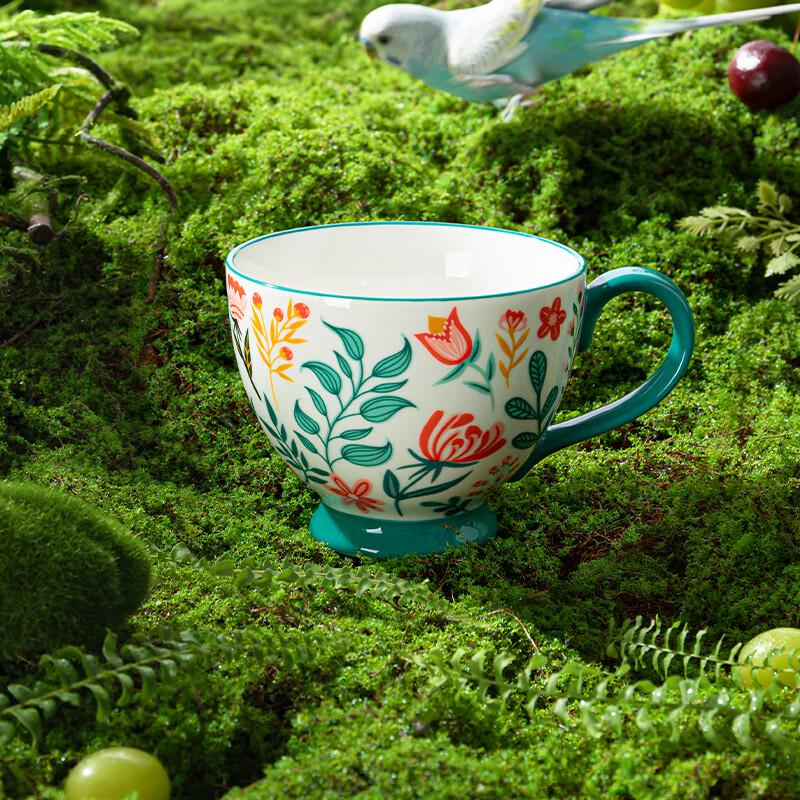 DK Secret Garden Ceramic Breakfast Mug