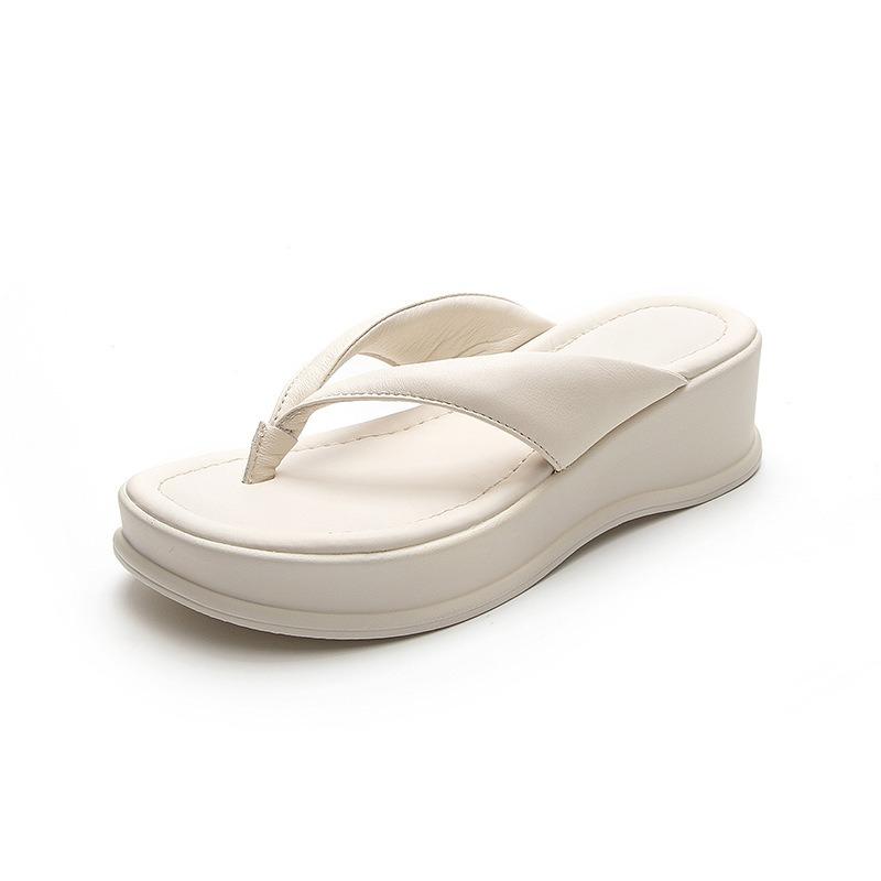 Flat Sandals Thick Leather Soft Bottom Casual Shoes Students Roman Shoes Devotion