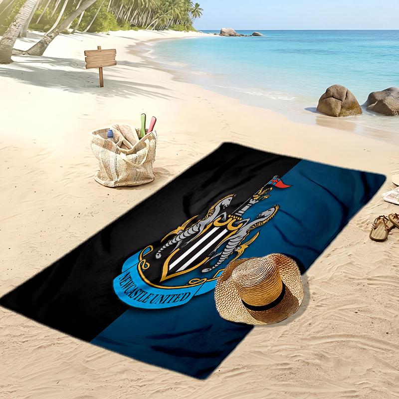 Asciugamano da Spiaggia con Stampa del Newcastle United Football, Asciugamano Grande Morbido ad Asciugatura Rapida per Spiaggia Campeggio Nuoto
