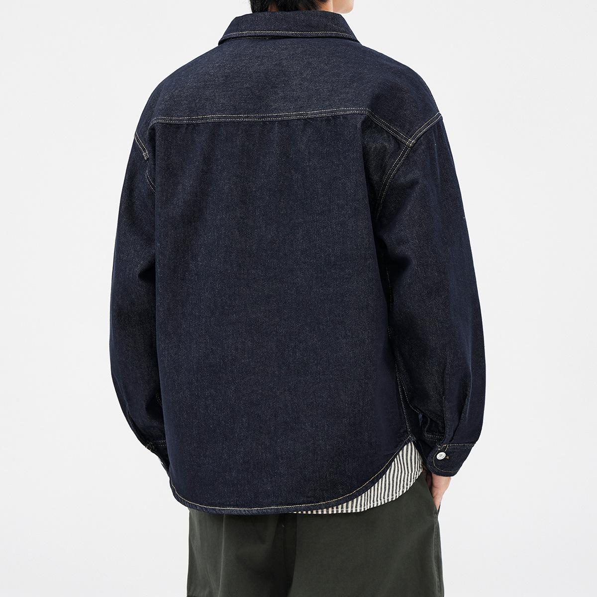 Мужская джинсовая куртка Hansca American Denim с широкими лацканами — фото 6